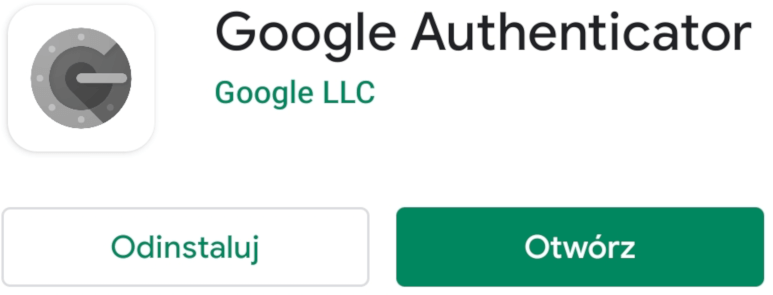 Aplikacja Google Authenticator (dla systemu Android)
